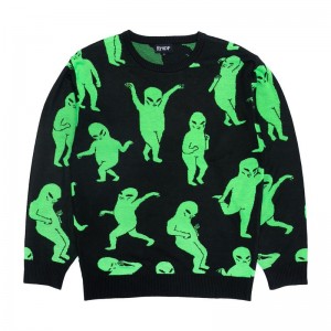 Ripndip Alien Dance Party Knit Neulepuserot Mustat | FID3193F