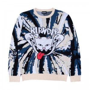 Ripndip Big Smile Knit Neulepuserot Kerma Laivastonsininen | FIC3202T