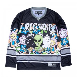 Ripndip Flower Child Hockey Pelipaita Mustat | FIN3522W