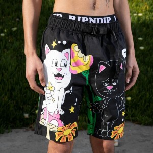 Ripndip Friday Jr Swim Shortsit Mustat | FIK3242O