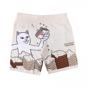 Ripndip Lets Get this Bread Knit Shortsit Beige | FIJ3514P