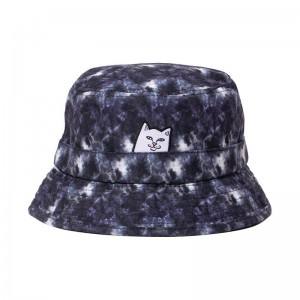 Ripndip Lord Nermal Tie Dye Bucket Hattu Mustat Pesu | FIC3131T