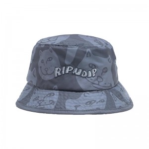 Ripndip Many Faces Bucket Hattu Harmaat | FID3122F