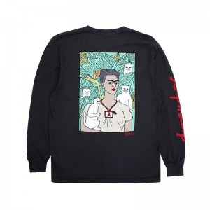 Ripndip Nermal Portrait L/S Pitkähihainen Mustat | FIL3489I