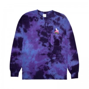 Ripndip Psychedelic Nerm L/S Pitkähihainen Sininen Violetit Pesu | FIM3496Q