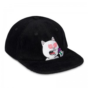 Ripndip Shroom Diet 6 Panel Corduroy Strapback Hatut Mustat | FIX3103Y