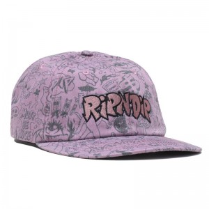 Ripndip We Don't Care 6 Panel Hatut Violetit | FIB3106E